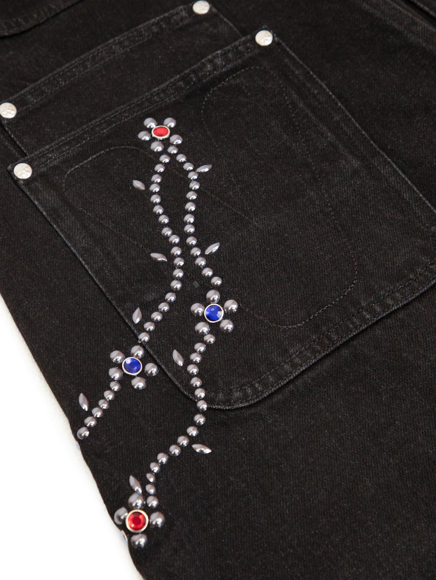 【VANDY THE PINK - ヴァンディー・ザ・ピンク】COTTON TWILL STUD PANTS / BLACK (パンツ/ブラック)