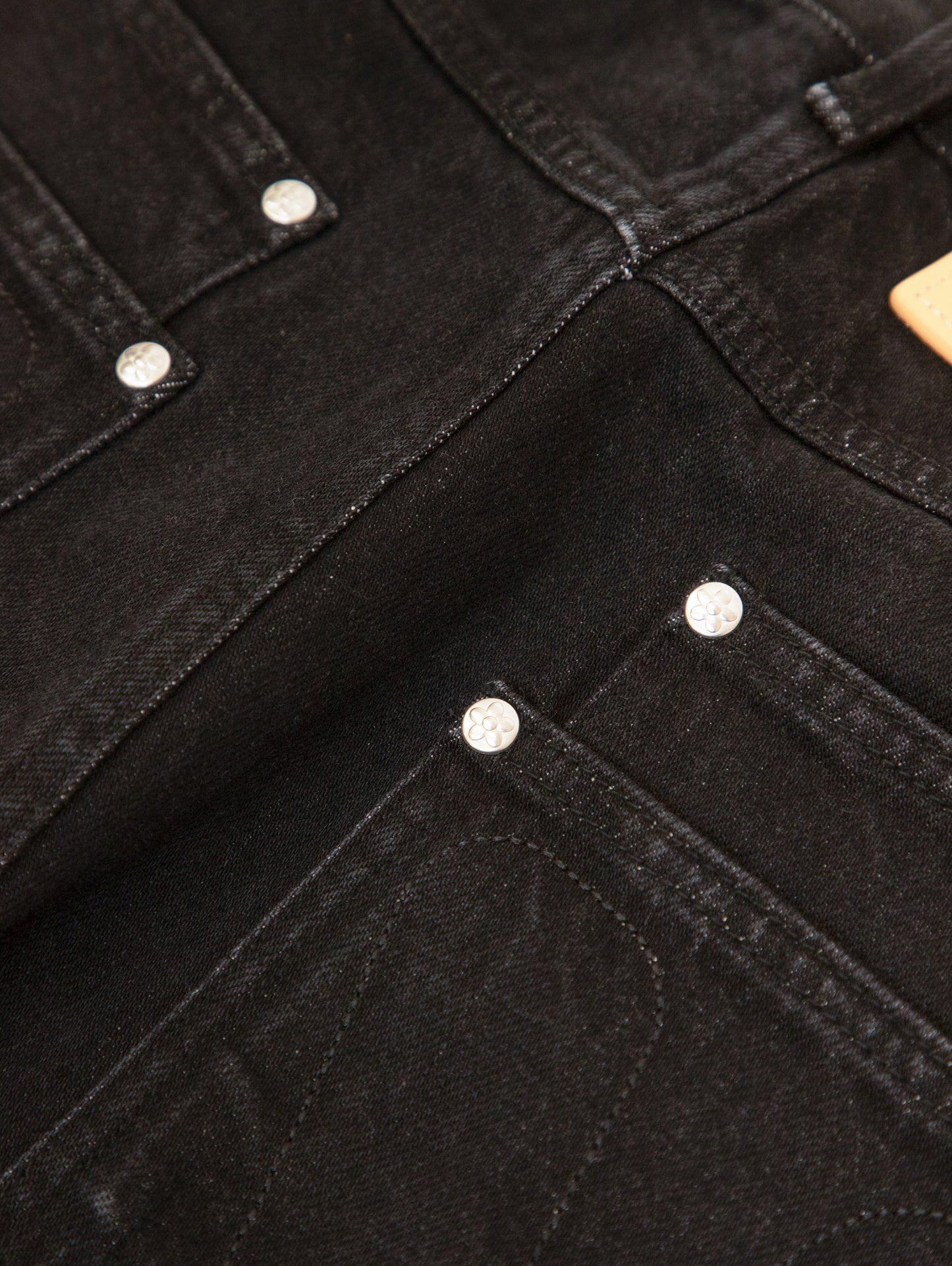 【VANDY THE PINK - ヴァンディー・ザ・ピンク】COTTON TWILL STUD PANTS / BLACK (パンツ/ブラック)