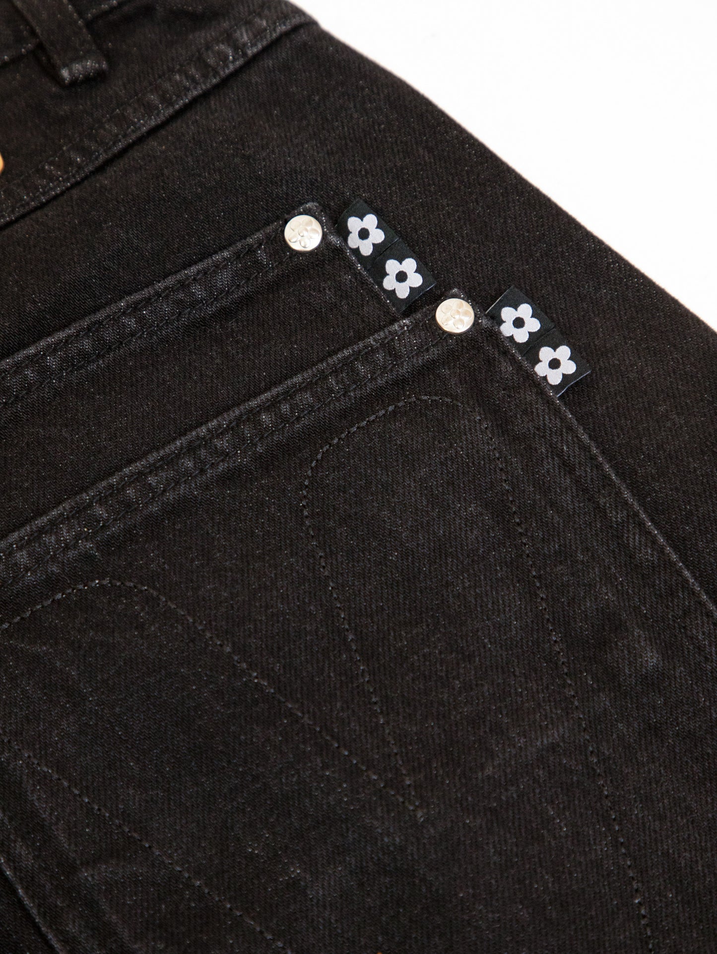 【VANDY THE PINK - ヴァンディー・ザ・ピンク】COTTON TWILL STUD PANTS / BLACK (パンツ/ブラック)
