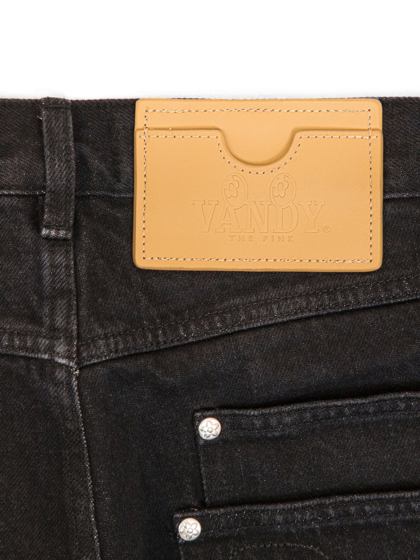 【VANDY THE PINK - ヴァンディー・ザ・ピンク】COTTON TWILL STUD PANTS / BLACK (パンツ/ブラック)