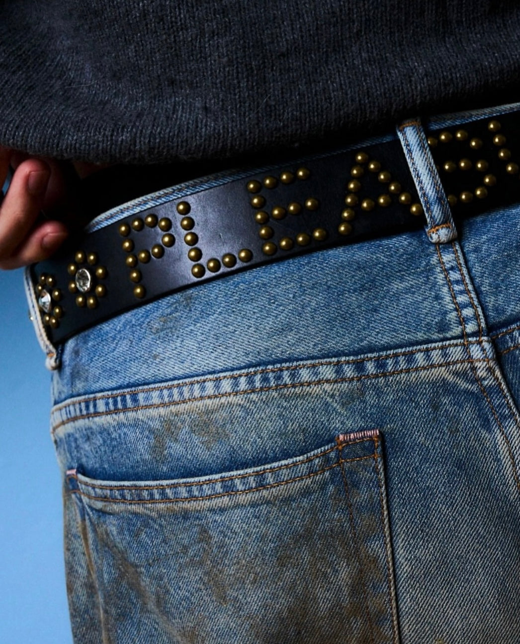 【PLEASURES - プレジャーズ】STUDDED BELT / BLACK (ベルト/ブラック)