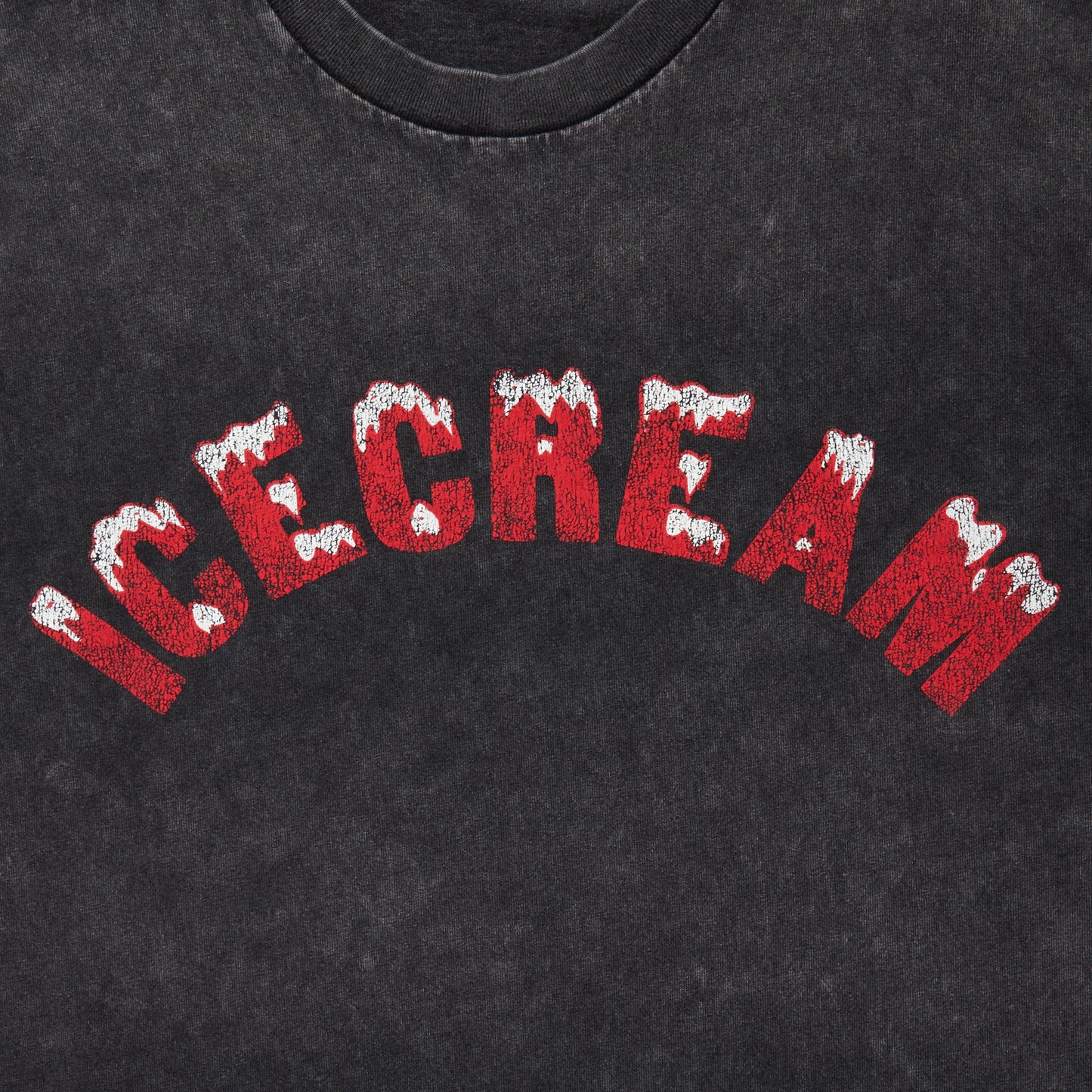 【ICE CREAM - アイスクリーム】DAMAGE COTTON L/S T-SHIRT RUNNING DOG / BLACK (L/S/ブラック)