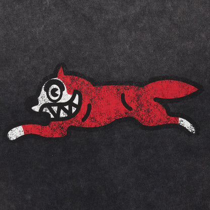 【ICE CREAM - アイスクリーム】DAMAGE COTTON L/S T-SHIRT RUNNING DOG / BLACK (L/S/ブラック)