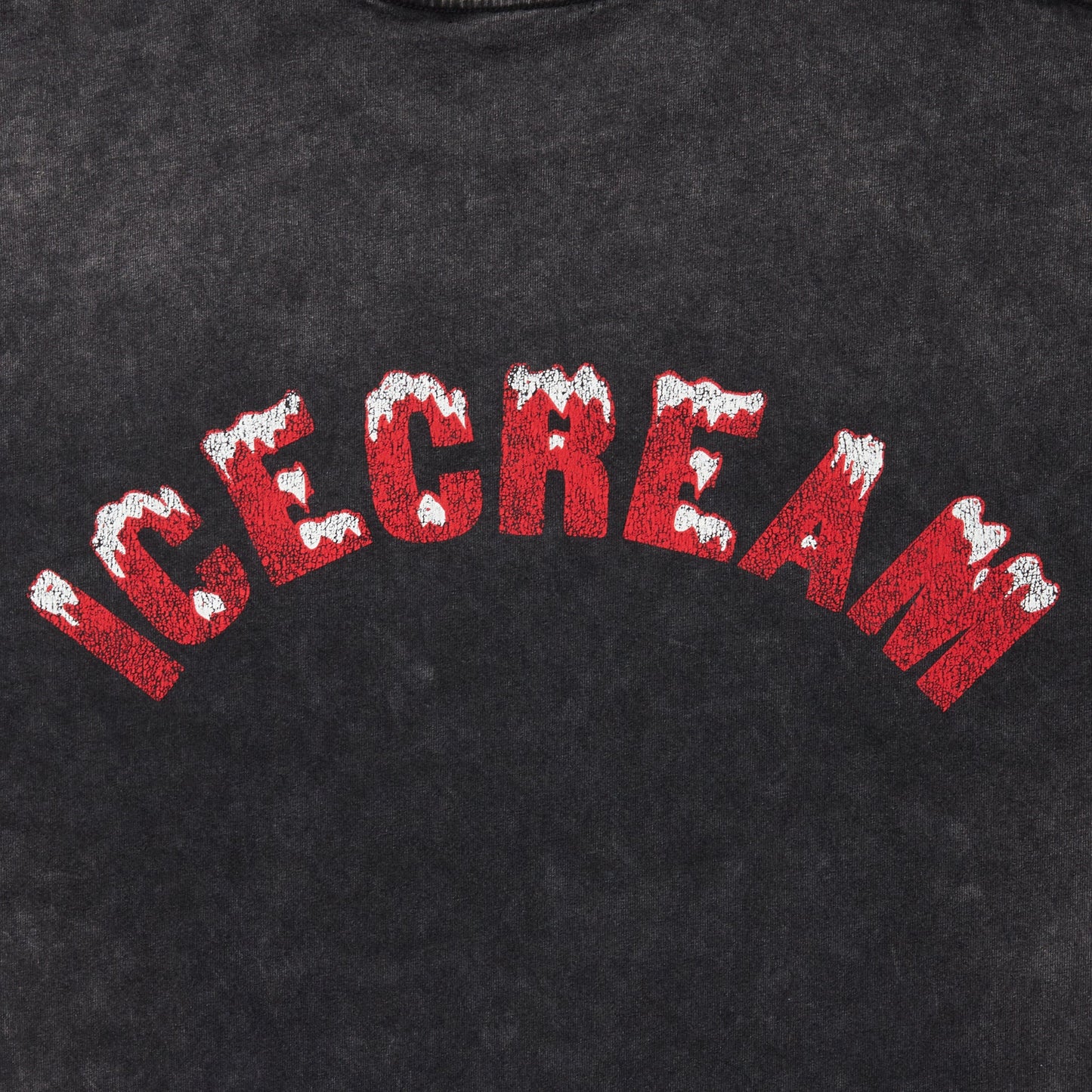 【ICE CREAM - アイスクリーム】DAMAGE COTTON T-SHIRT / BLACK (S/S/ブラック)