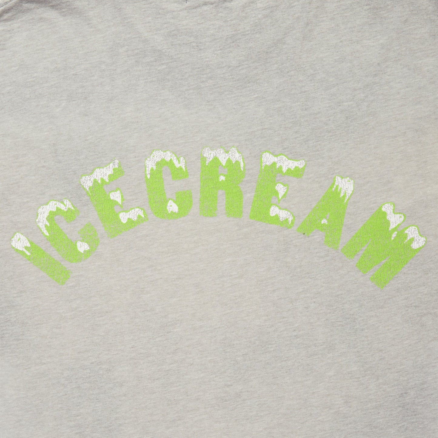 【ICE CREAM - アイスクリーム】DAMAGE COTTON T-SHIRT / GRAY (S/S/グレー)