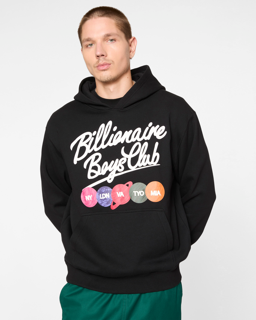 【Billionaire Boys Club-ビリオネアボーイズクラブ】SCRIPT HOODIE / BLACK (フーディ/ブラック)