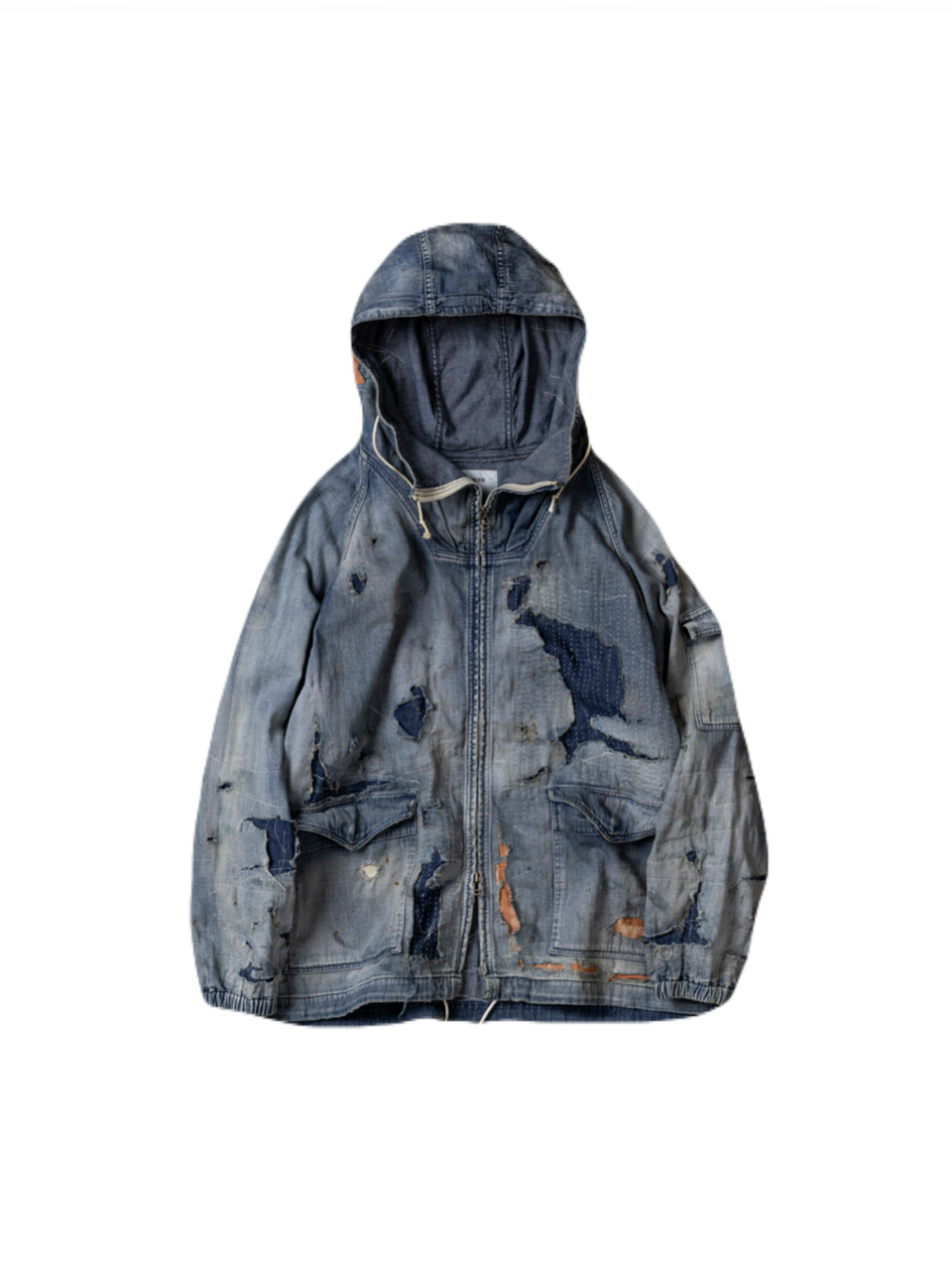 【ANACHRONORM - アナクロノーム】AN340-R DUAL DENIM REMAKED FULLZIP PARKA  / INDIGO (パーカー/インディゴ)