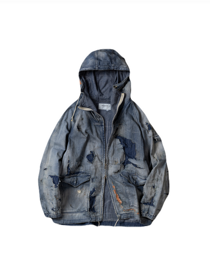 【ANACHRONORM - アナクロノーム】AN340-R DUAL DENIM REMAKED FULLZIP PARKA  / INDIGO (パーカー/インディゴ)