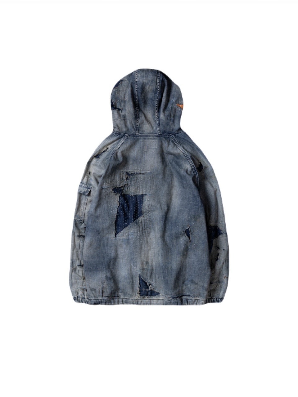 【ANACHRONORM - アナクロノーム】AN340-R DUAL DENIM REMAKED FULLZIP PARKA  / INDIGO (パーカー/インディゴ)