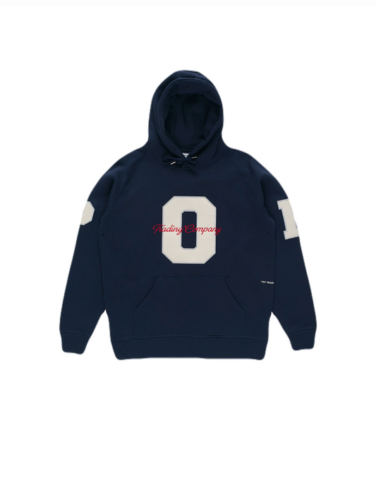 【POP TRADING COMPANY - ポップ トレーディング カンパニー】FOOTBALL HOODED SWEAT / NAVY (フーディ/ネイビー)