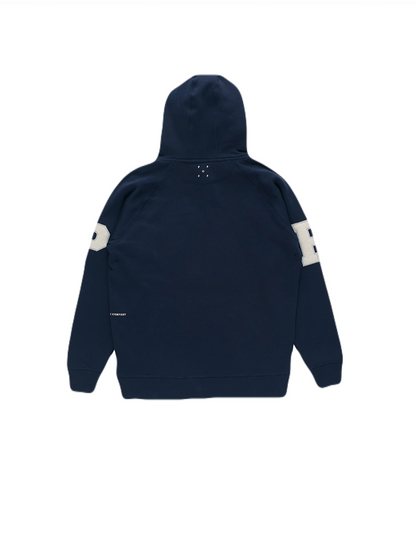 【POP TRADING COMPANY - ポップ トレーディング カンパニー】FOOTBALL HOODED SWEAT / NAVY (フーディ/ネイビー)