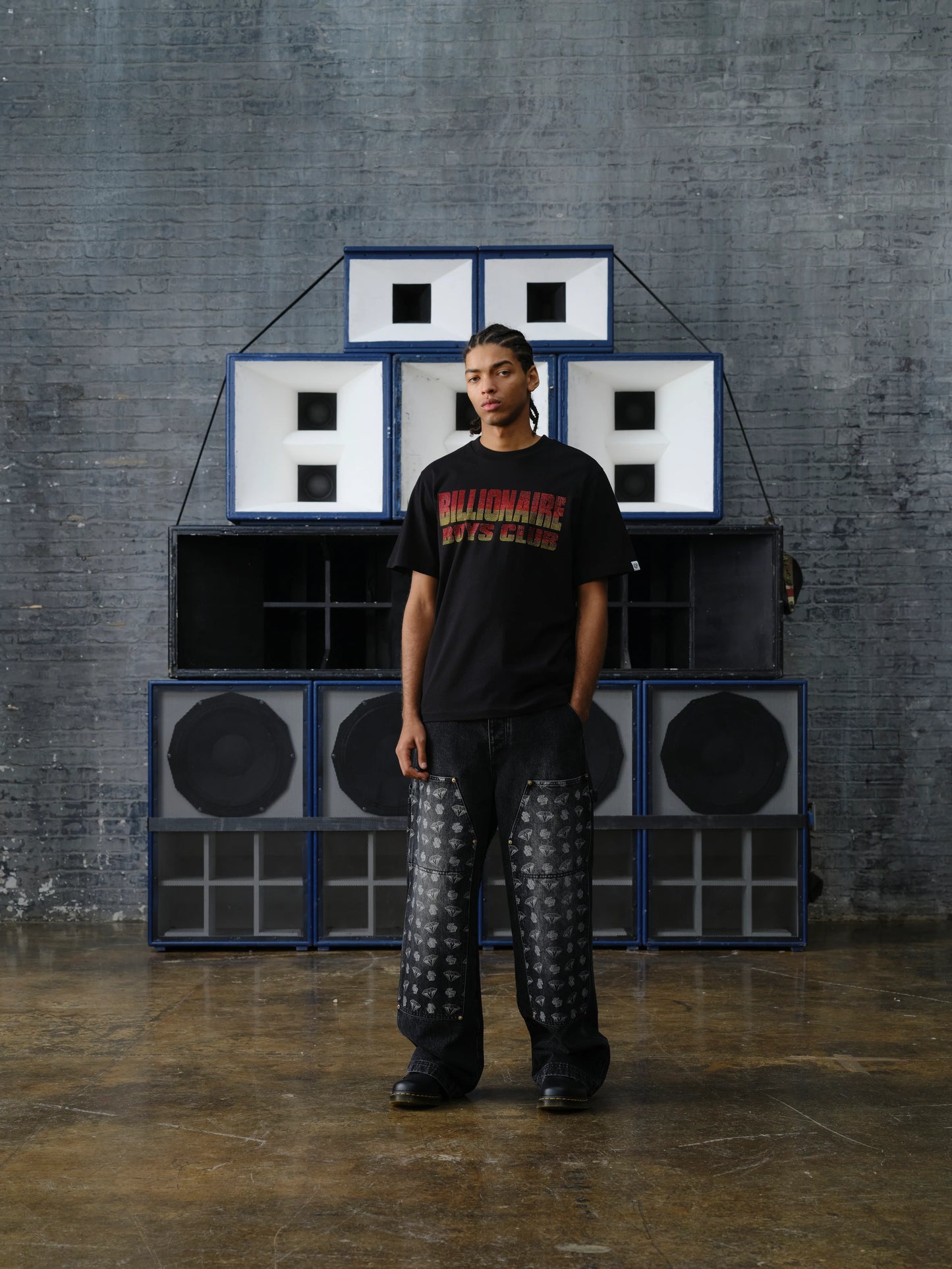 【Billionaire Boys Club-ビリオネアボーイズクラブ】 DIAMONDS & DOLLARS DENIM CARPENTER PANTS / BLACK (パンツ/ブラック)