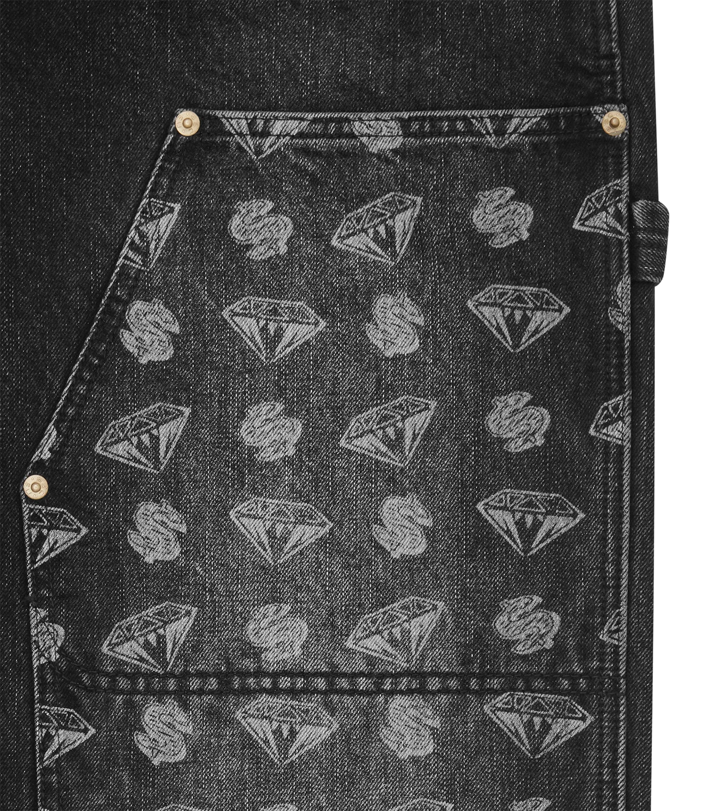 【Billionaire Boys Club-ビリオネアボーイズクラブ】 DIAMONDS & DOLLARS DENIM CARPENTER PANTS / BLACK (パンツ/ブラック)