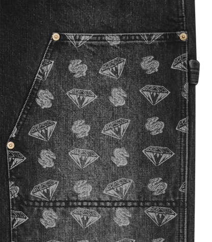 【Billionaire Boys Club-ビリオネアボーイズクラブ】 DIAMONDS & DOLLARS DENIM CARPENTER PANTS / BLACK (パンツ/ブラック)