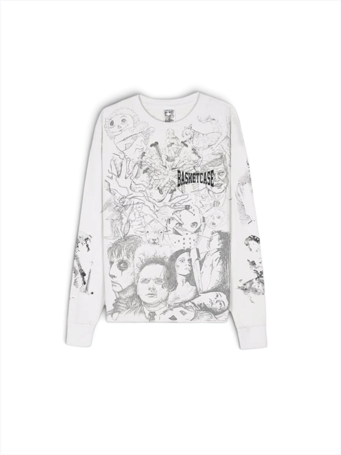 【BASKETCASE  - バスケットケース】SCREBBLE THERMAL / WHITE (Tシャツ/ ホワイト)