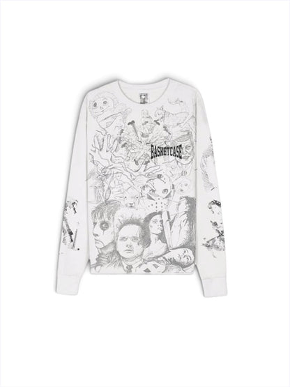 【BASKETCASE  - バスケットケース】SCREBBLE THERMAL / WHITE (Tシャツ/ ホワイト)