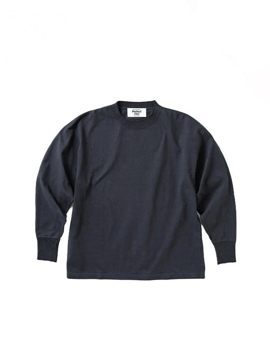 【Perfect ribs® - パーフェクトリブス】Side Slit Long Sleeve T Shirts / Black (Tシャツ/ブラック)