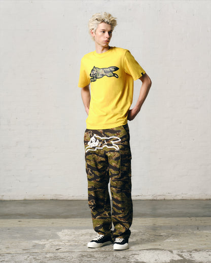 【ICE CREAM - アイスクリーム】TIGER STRIPE RUNNING DOG T-SHIRT / YELLOW (S.S/イエロー)