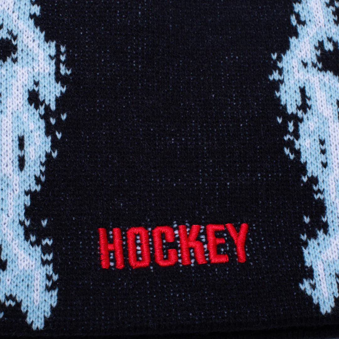 【HOCKEY - ホッケー 】HOCKEY LIGHTNING SKULLY BEANIE / BLACK (ビーニー/ブラック)