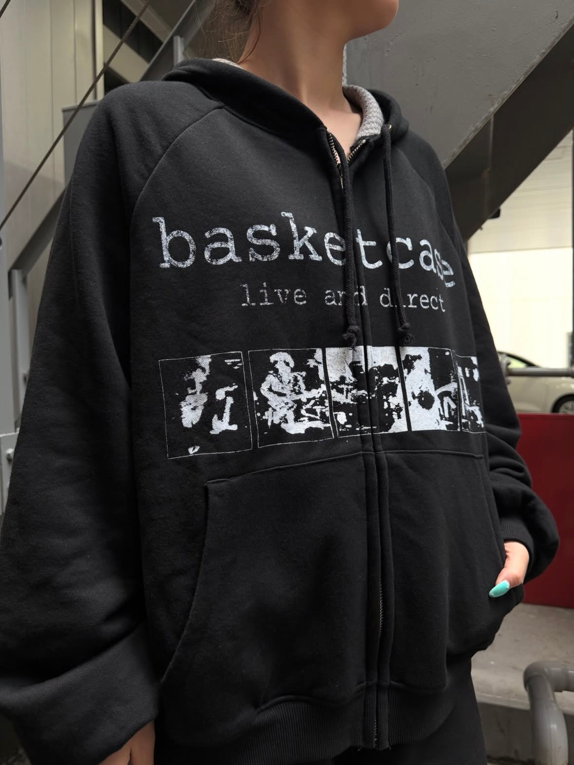 【BASKETCASE  - バスケットケース】SCAR THERMAL LINED ZIP / BLACK (フーディー/ブラック)