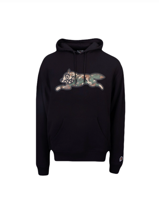 【ICE CREAM - アイスクリーム】WOODLAND CAMO RUNNING DOG POPOVER HOOD / BLACK (フーディ/ブラック)