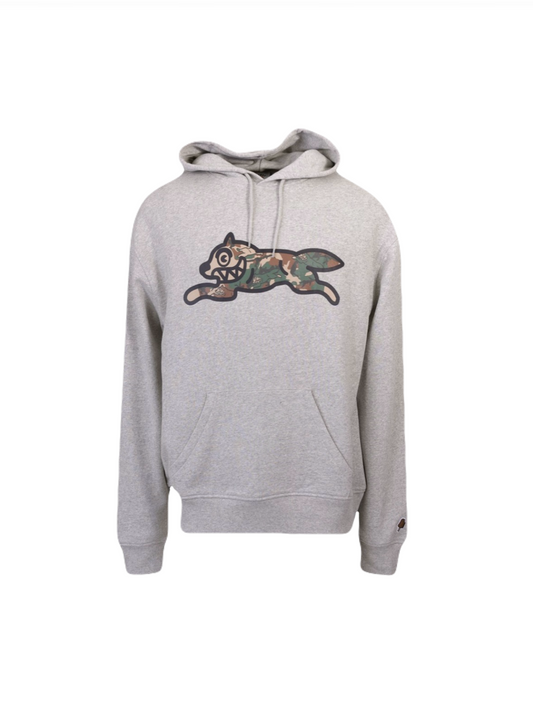 【ICE CREAM - アイスクリーム】WOODLAND CAMO RUNNING DOG POPOVER HOOD / HEATHER GREY (フーディ/ヘザーグレー)