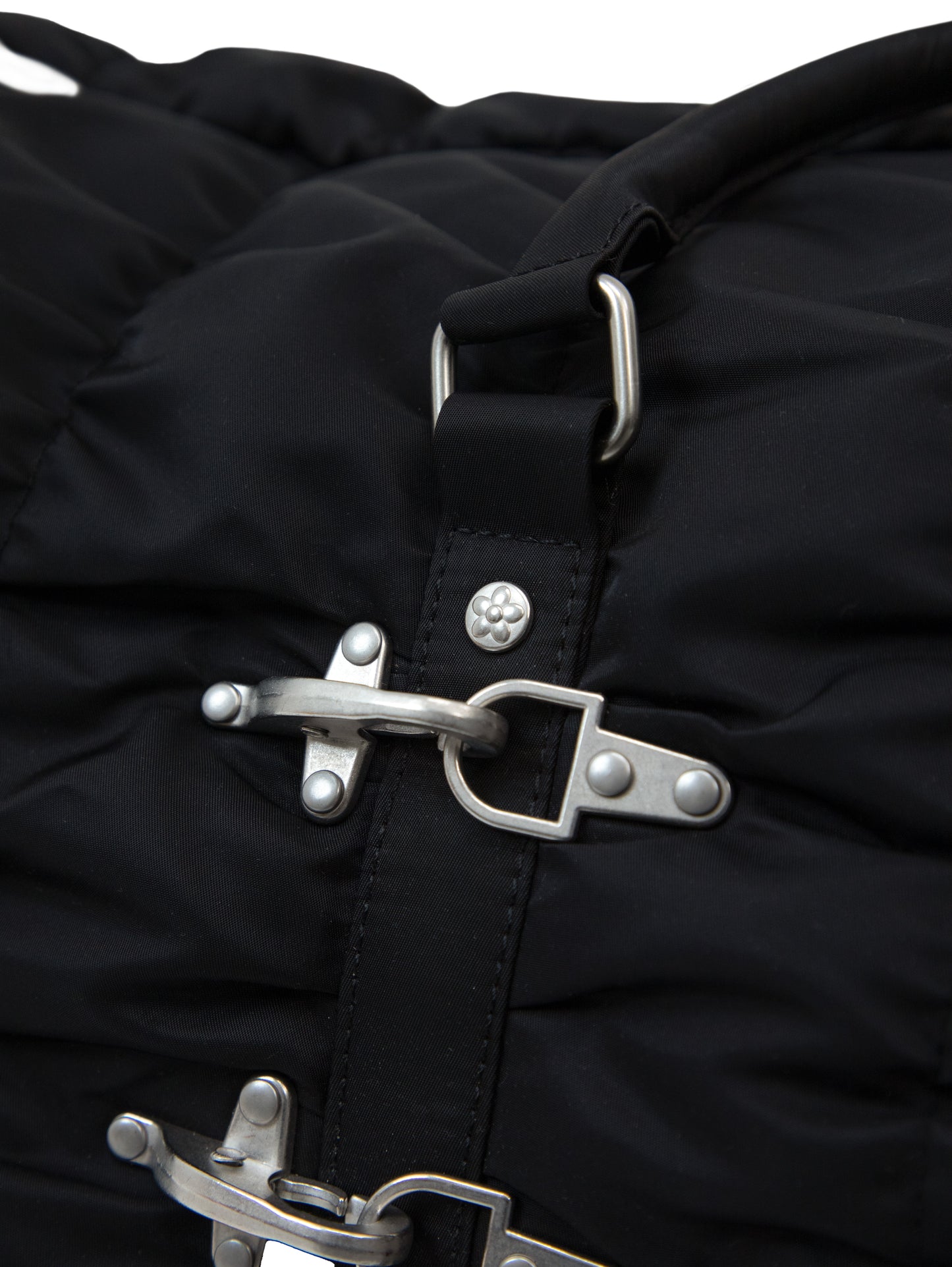 【VANDY THE PINK - ヴァンディー・ザ・ピンク】QUILTED LETTUCE KEEPALL / BLACK (バッグ/ブラック)