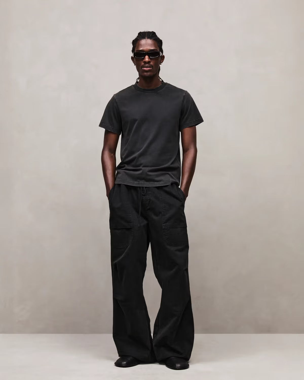 entire studios カーゴパンツ ウォッシュド加工 entire studios - エンタイアスタジオ】BARREN CARGO / WASHED BLACK