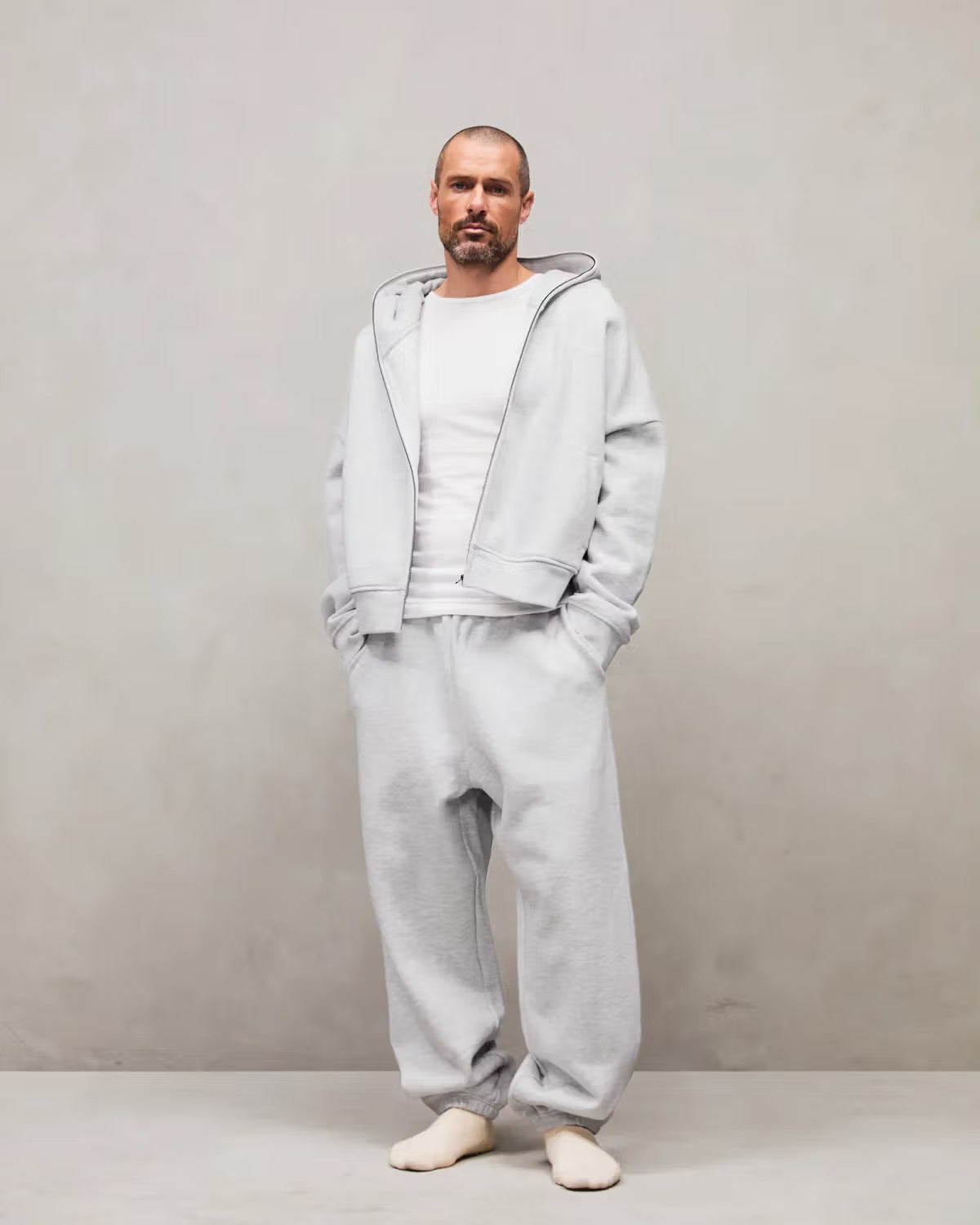 【entire studios - エンタイアスタジオ】ETERNAL ZIP / HEEATHER GREY (パーカー/ヘザーグレー)