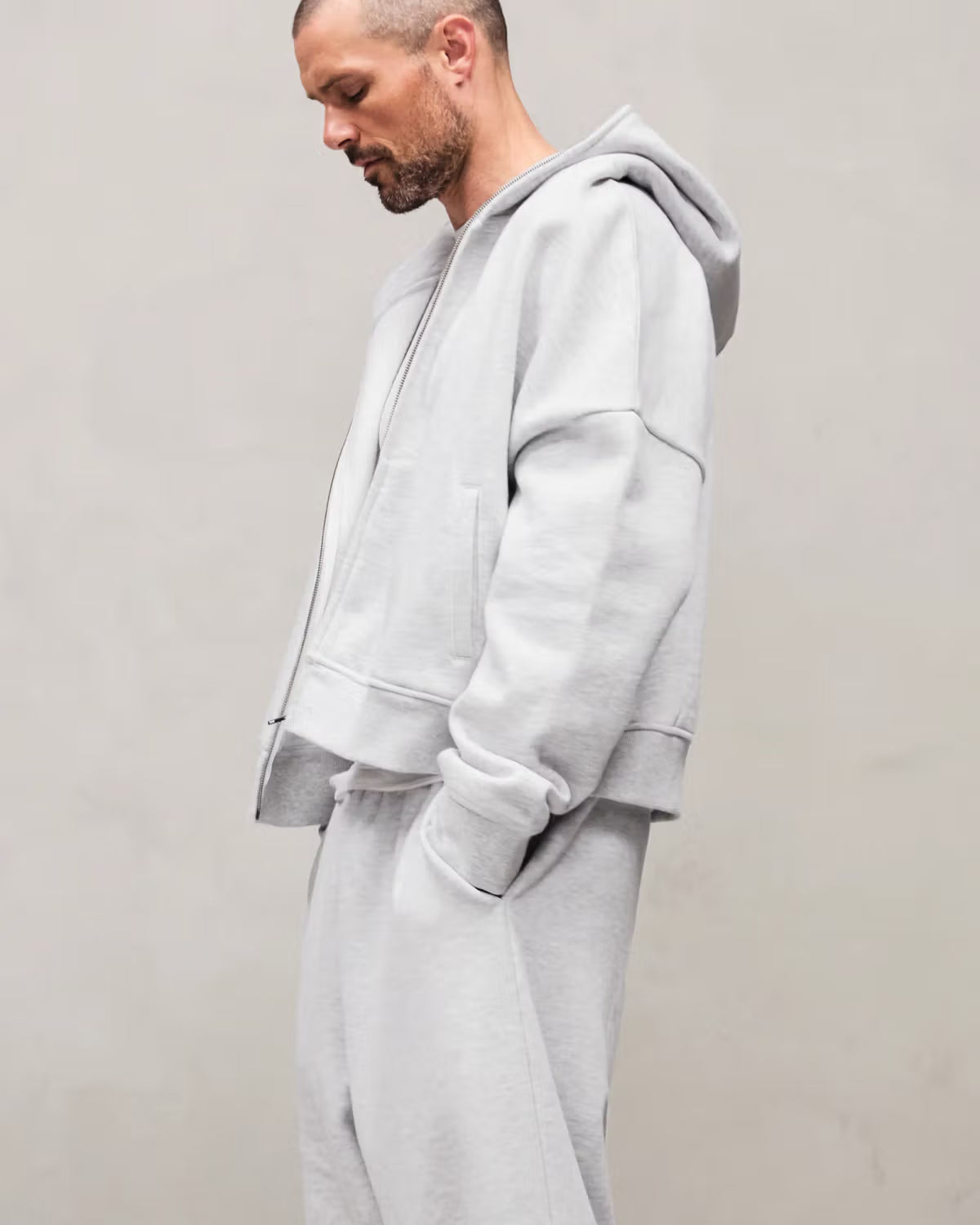 【entire studios - エンタイアスタジオ】ETERNAL ZIP / HEEATHER GREY (パーカー/ヘザーグレー)