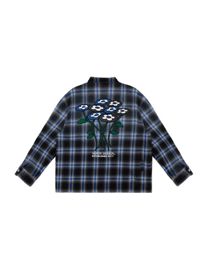 【VANDY THE PINK - ヴァンディー・ザ・ピンク】BRUSHED FLANNEL SHIRT(シャツ/ブルー)