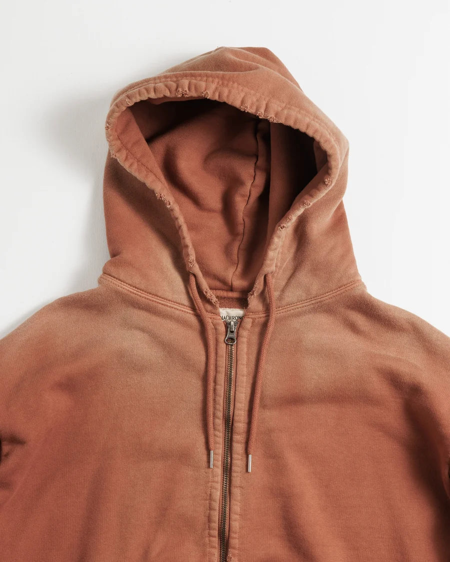 【ANACHRONORM - アナクロノーム】FADED FULL ZIP HOODIE / ORANGE (パーカー/オレンジ)