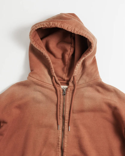 【ANACHRONORM - アナクロノーム】FADED FULL ZIP HOODIE / ORANGE (パーカー/オレンジ)