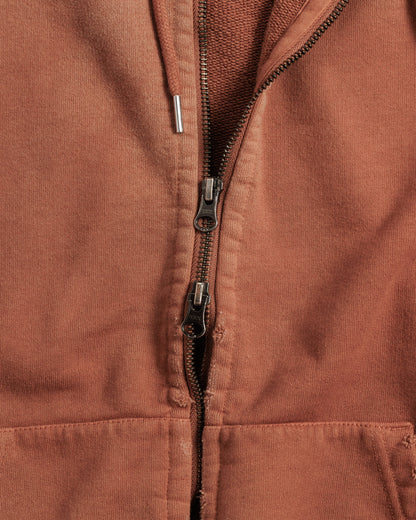 【ANACHRONORM - アナクロノーム】FADED FULL ZIP HOODIE / ORANGE (パーカー/オレンジ)