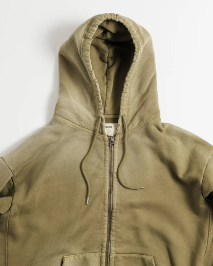 【ANACHRONORM - アナクロノーム】FADED FULL ZIP HOODIE / GREEN (パーカー/グリーン)
