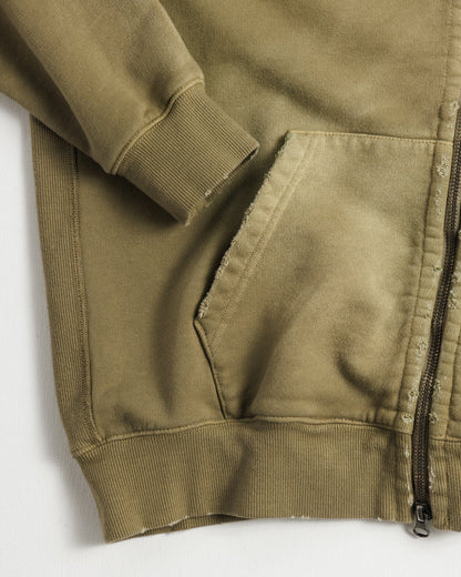 【ANACHRONORM - アナクロノーム】FADED FULL ZIP HOODIE / GREEN (パーカー/グリーン)