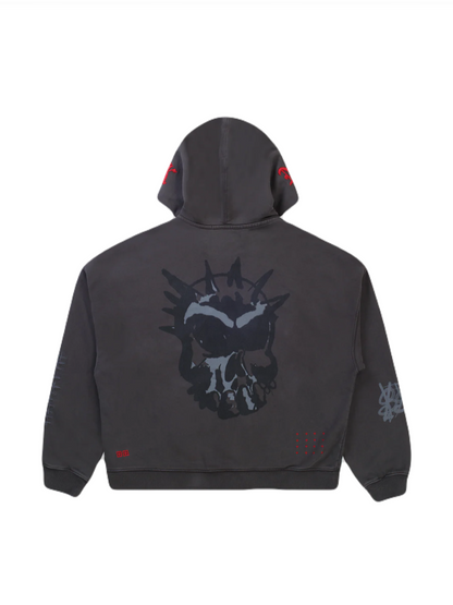 【KSUBI - スビ】GRAFF EKCESS ZIP THRU HOODIE / FADED BLACK (パーカー/フェードブラック)