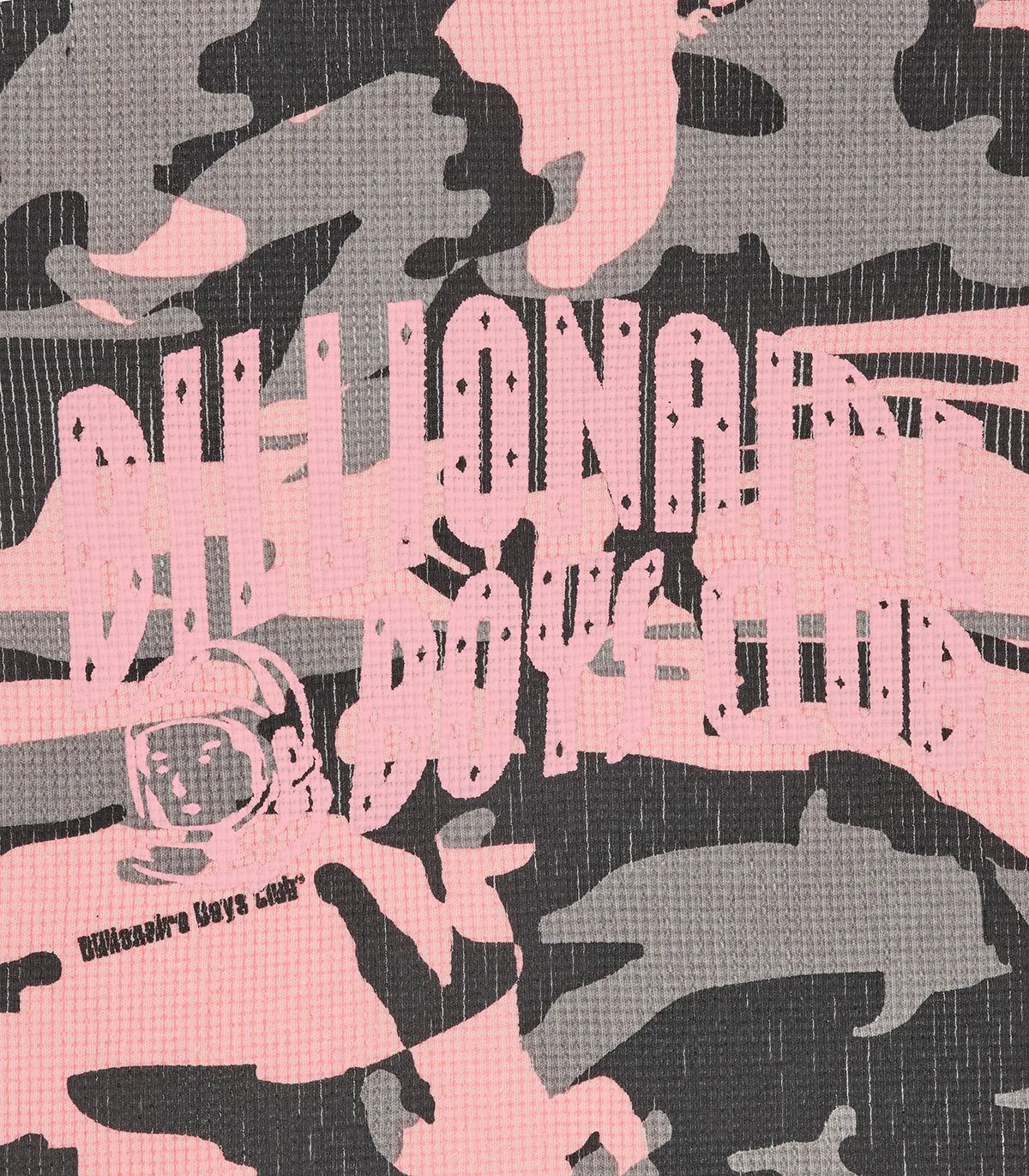 【Billionaire Boys Club-ビリオネアボーイズクラブ】 STENCIL ARCHLOGO WAFFLE LS T-SHIRT / PINK CAMO (Tシャツ/ピンクカモ)