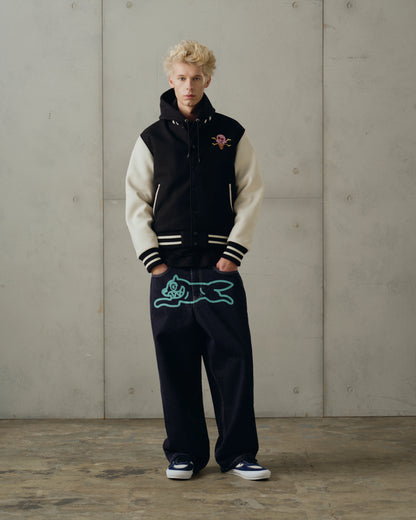 【ICE CREAM - アイスクリーム】CONES & BONES VARSITY JACKET / BLACK (ジャケット/ブラック)