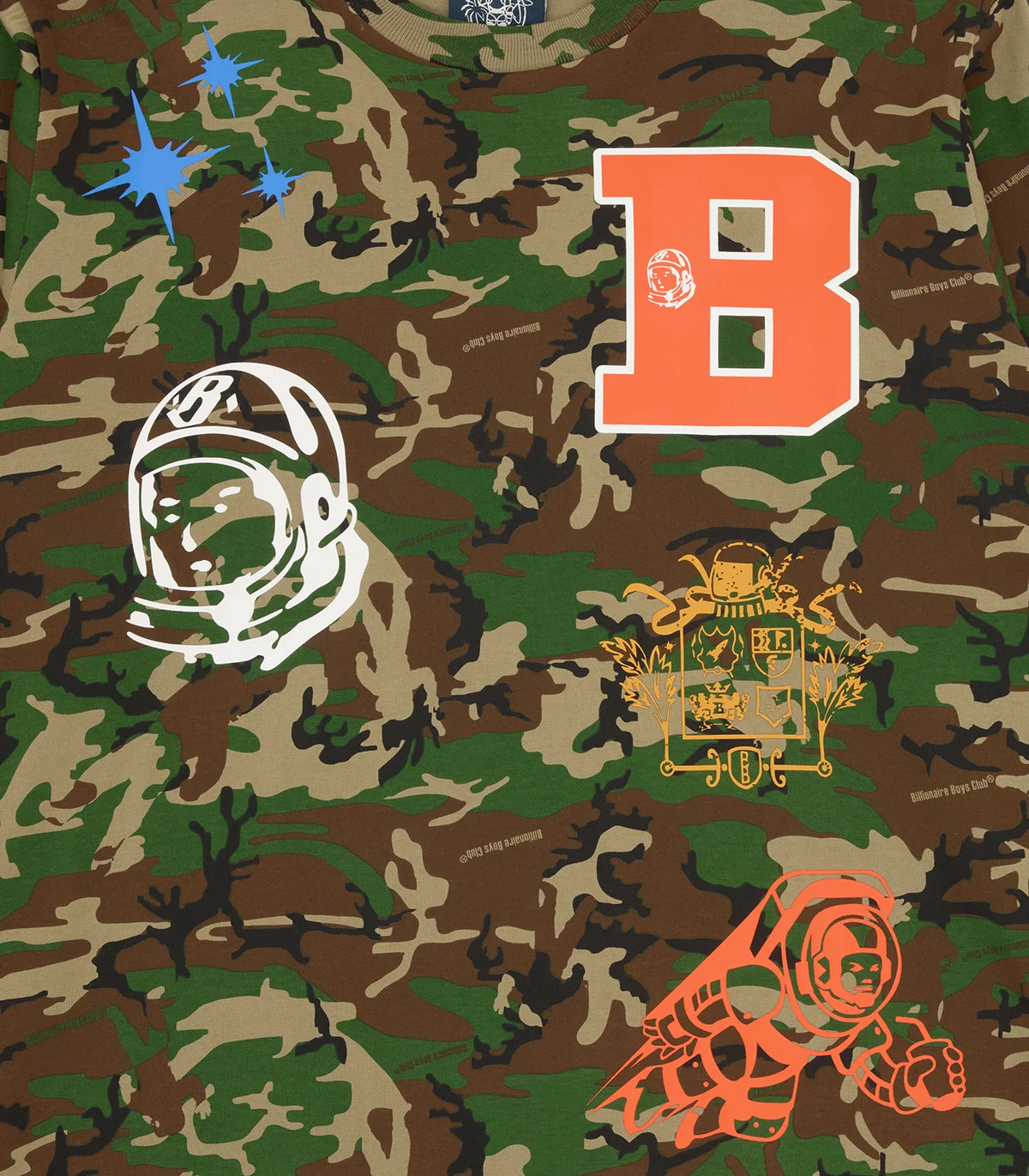 【Billionaire Boys Club-ビリオネアボーイズクラブ】 MULTI GRAPHIC LS T-SHIRT / CAMO (Tシャツ/カモ)