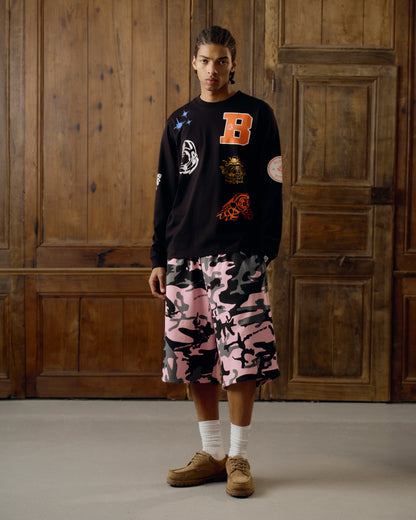 【Billionaire Boys Club-ビリオネアボーイズクラブ】 MULTI GRAPHIC LS T-SHIRT / BLACK (Tシャツ/ブラック)