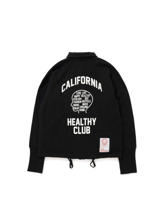 【Perfect ribs®×ALM】"CALIFORNIA HEALTHY CLUB" Coach jacket / Black(コーチジャケット/ブラック)