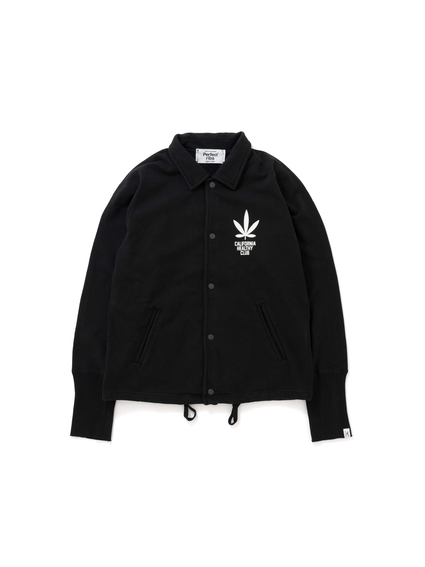 【Perfect ribs®×ALM】"CALIFORNIA HEALTHY CLUB" Coach jacket / Black(コーチジャケット/ブラック)