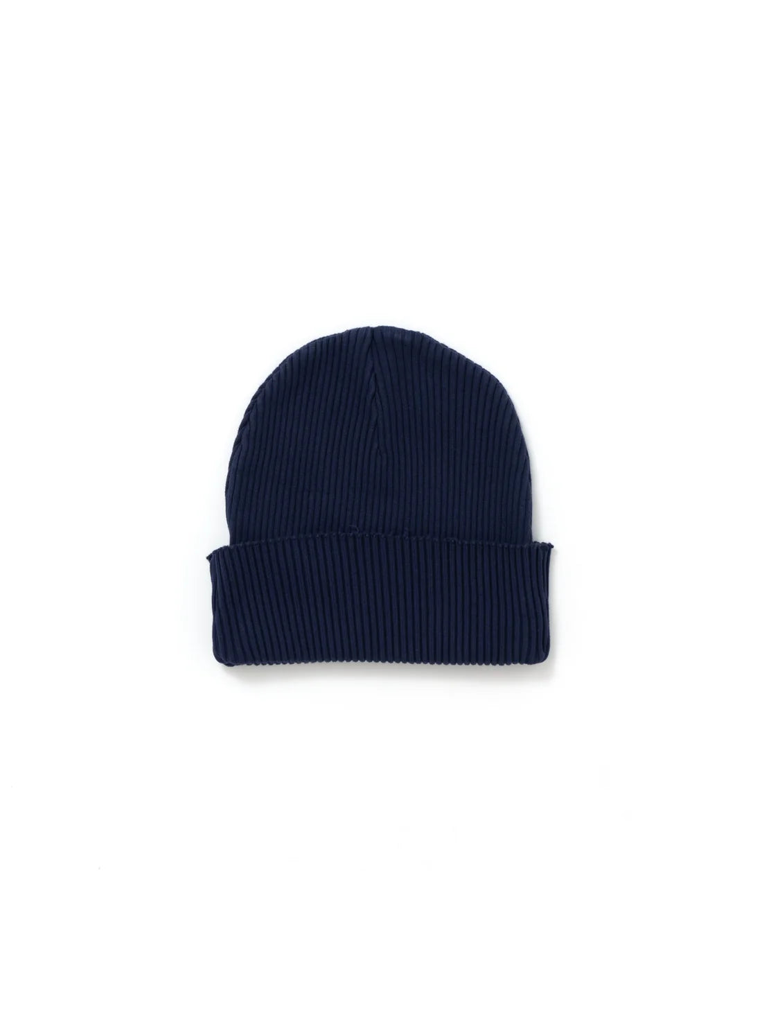 【Perfect ribs® × ALM】"SMILE Patch" Rib Beanie Cap / Navy Purple×Yellow(ニット帽/ネイビーパープル×イエロー)