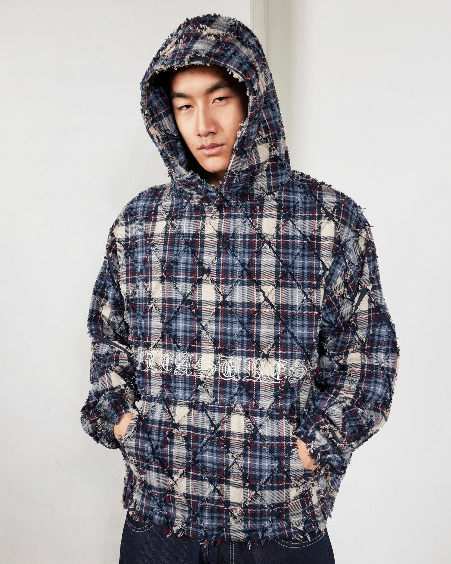 【PLEASURES - プレジャーズ】MYSTIC PONCHO HOODIE / NAVY (フーディ/ネイビー)