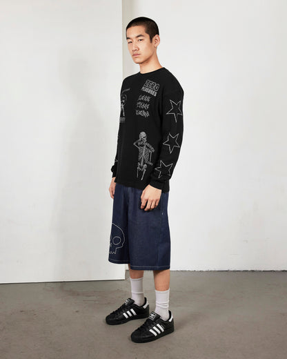 【PLEASURES - プレジャーズ】MISLED THERMAL LONG SLEEVE  / BLACK (L.S/ブラック)