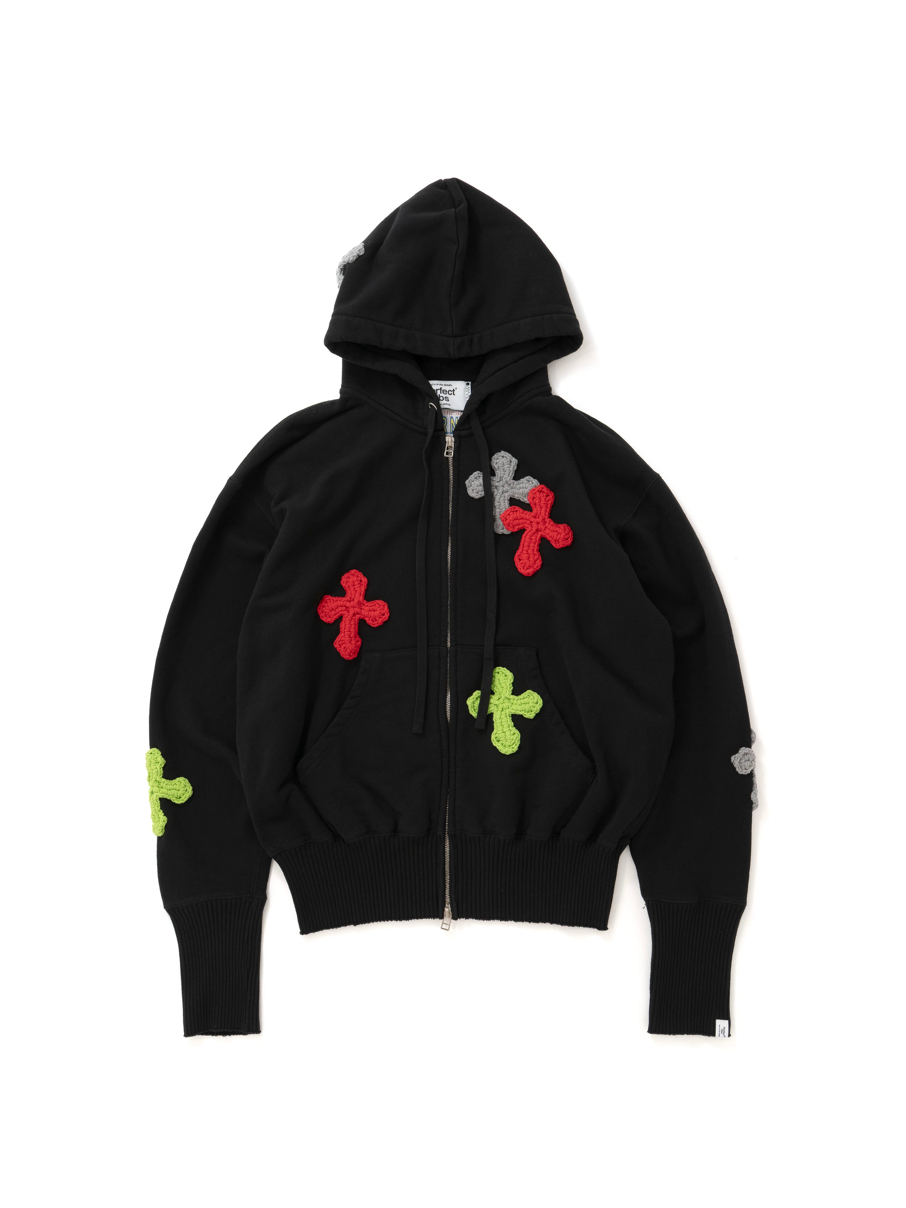 Perfect ribs® × Y.A.R.N. 】Basic Zip Hoodie / Black(パーカー