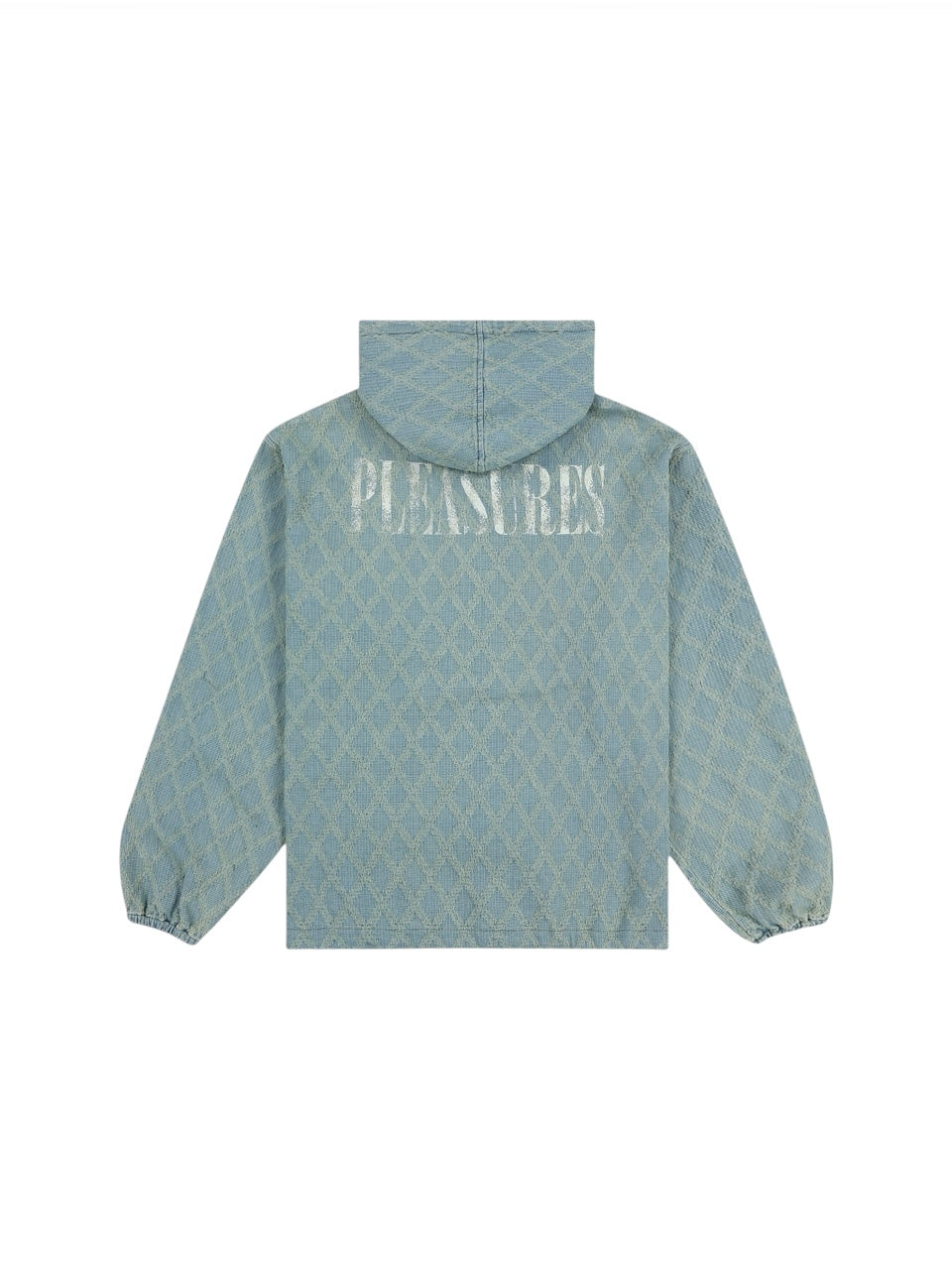 【PLEASURES - プレジャーズ】DIAMOND JACQUARD ZIP HOODIE / LIGHI INDIGO (フーディ/ライトインディゴ)