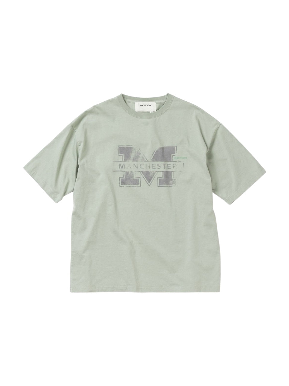 【ANACHRONORM - アナクロノーム】AN368 MANCHESTER PRINTED S/S T-S / SAGE (Tシャツ/セージ)