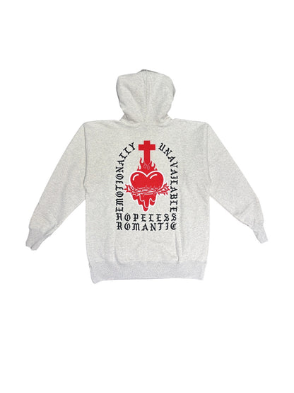 【EMOTIONALLY UNAVAILABLE - エモーショナリー アンアベイラブル】EU LOGO CL HOODIE / IVORY  (フーディ/アイボリー)